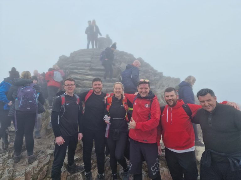 Rhos United Juniors’ football club complete sponsored walk